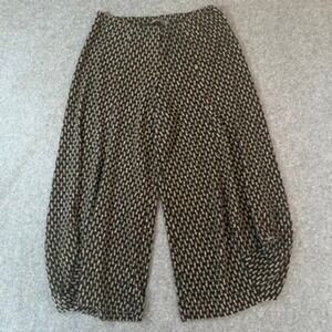 Ruti Womens Pants Barrel Balloon Drawstring Waist Print Size 4 US XL‎ Lagenlook
